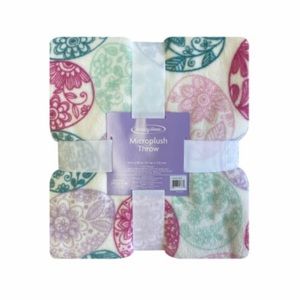 Holiday Home Easter Delicate Floral Soft Blanket Throw NEW